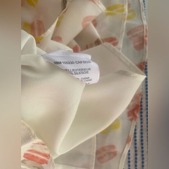 Joie Mini Dress Macaroon Print Silk Sleeveless Sz Small NWT - Picture 8 of 10